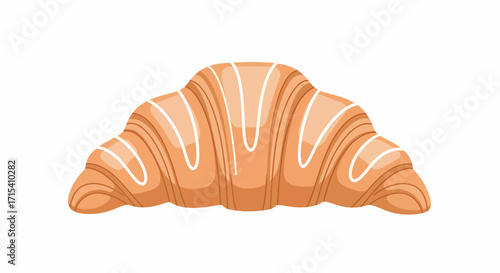 Delicious Glazed Croissant Pastry Delight.