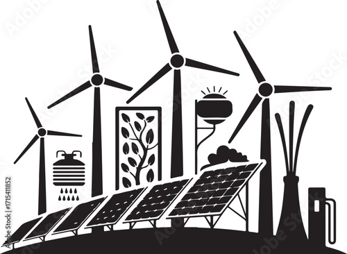 Clean energy future with wind and solar power generation