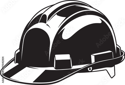 Construction hard hat safety gear silhouette