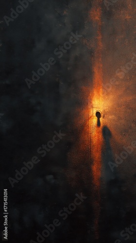 Keyhole to a Brighter Future - A Glimpse of Hope.