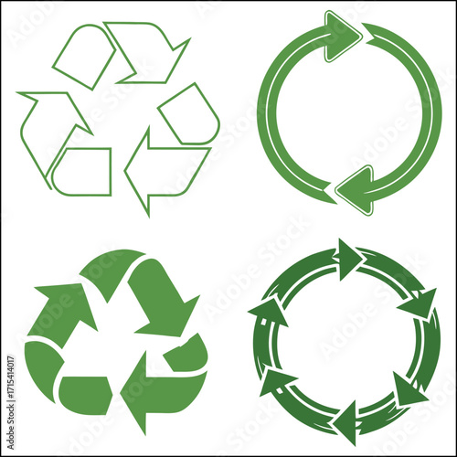 Recycle signs glyph multicolour