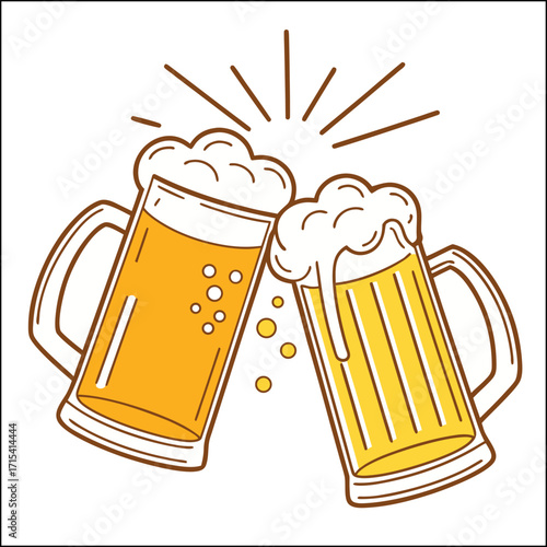 Beer mug celebration icon isolated
