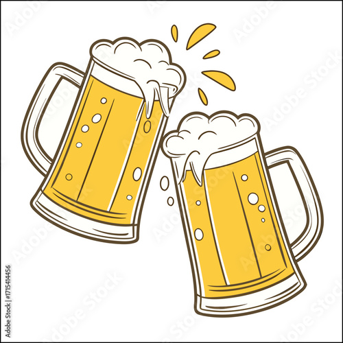 Beer mug celebration icon isolated
