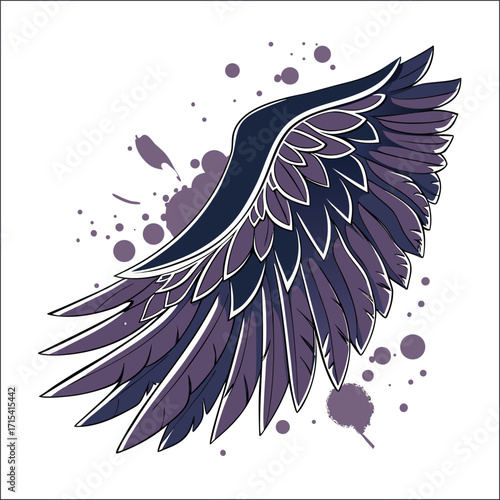 Hand drawn angel wings
