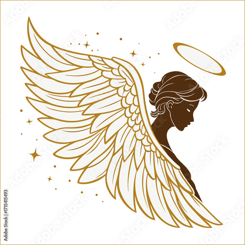 Hand drawn angel wings
