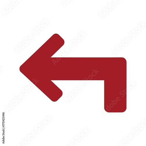 Free Download Red arrow pointing left directional sign graphic element for navigation and information vector - GFXLoad