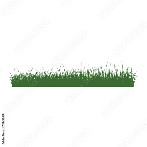 Vibrant green grass border element nature spring freshness outdoor ground texture pattern vector