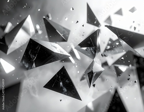 Abstract Black and White Geometry