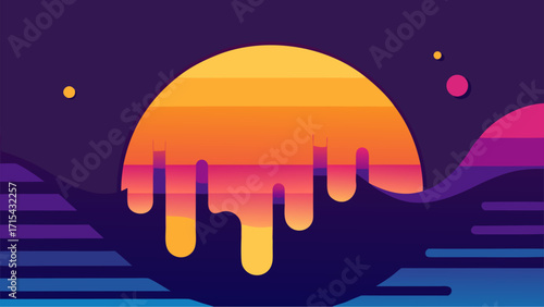 Abstract liquid gradient blend technology background