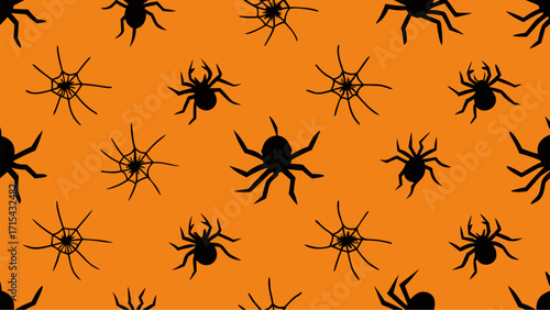 Hand drawn halloween seamless pattern with spooky elements