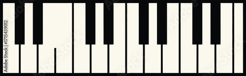 Abstract piano keyboard keys music notes melody harmony creative concept design vector