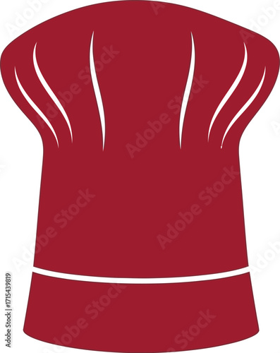 Chef's toque hat culinary professional uniform headwear restaurant kitchen symbol occupation apparel vector