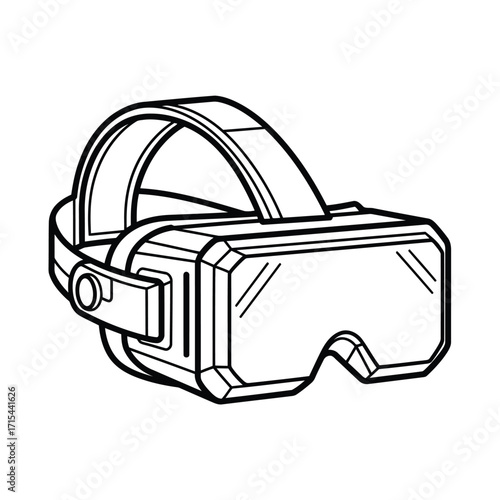 Vector art of virtual reality headset