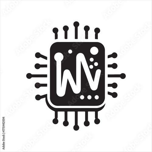 lot sensor vector silhouette clip art logo design concept  illustration