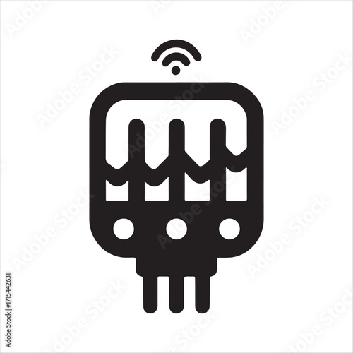 lot sensor vector silhouette clip art logo design concept  illustration