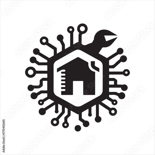 lot sensor vector silhouette clip art logo design concept  illustration