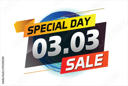 special day 03 03 word concept vector illustration with megaphone and 3d style, landing page, template, ui, web, mobile app, poster, banner, flyer, background, gift card, coupon, label, wallpaper