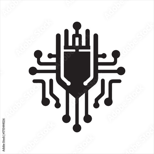 lot sensor vector silhouette clip art logo design concept  illustration