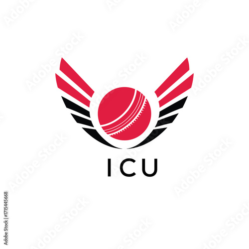 ICU Cricket Company logo. ICU Tournament and Team logo design and business. ICU Branding Design best icon.
