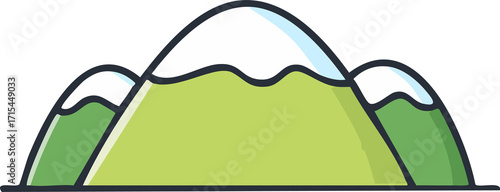 Beautiful Countryside Rolling Green Hills Vector Illustration