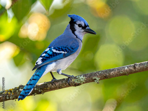 Wallpaper Mural Resting on a mossy branch, the blue jay adds a touch of color and elegance to the serene woodland atmosphere. Torontodigital.ca
