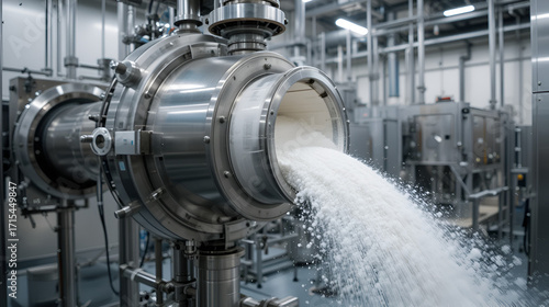 Industrial spray dryer converting liquid medications into powder form