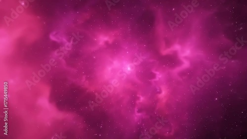 Cosmic pink and magenta hues gently drifting and diffusing like interstellar dust in a seamlessly looping animation presentation, dreamlike, texture