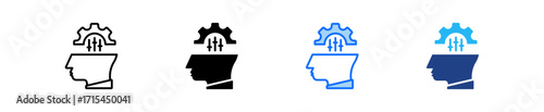 Self Discipline Icon Set Multiple Style Collection
