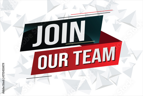 join our team word concept vector illustration with modern futuristic 3d style for landing page template ui web mobile app poster banner flyer background gift card coupon label wallpaper 