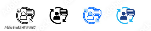 Feedback Loop Icon Set Multiple Style Collection