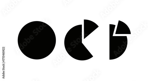 Abstract Geometric Circle Vector Logo Icon Set for Modern Minimalist Branding