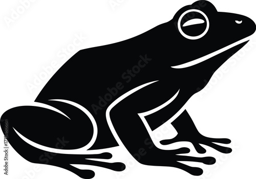 Black frog silhouette amphibian animal