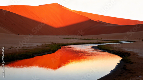 Sunlit desert oasis