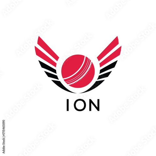 ION Cricket Company logo. ION Tournament and Team logo design and business. ION Branding Design best icon.
