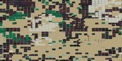 Digital camouflage pattern.  Perfect for military, hunting, gaming, or fashion design backgrounds.EPS 10