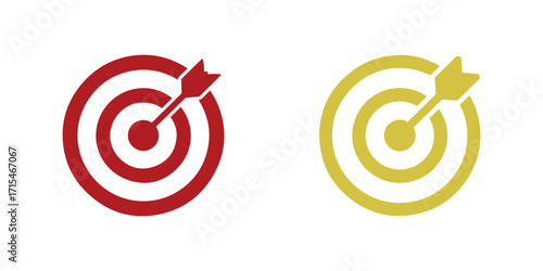 Target Icon Vector Illustration Goal Achievement Success Aim Focus Accuracy Precision