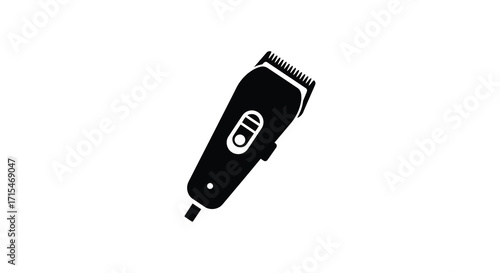 A simple black and white illustration of a hair clipper device