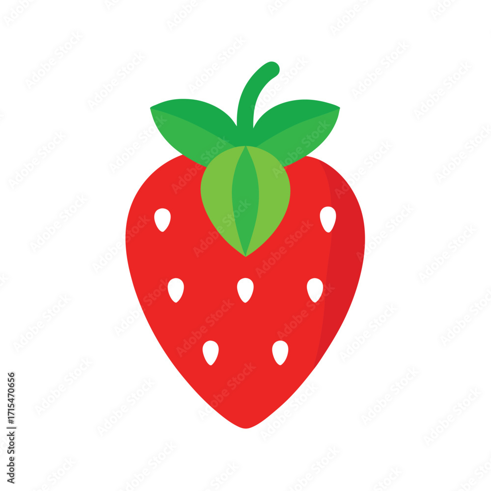 Obraz premium Stylized Red Strawberry