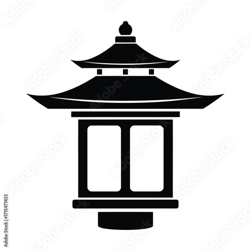 Vector art of traditional japanese lantern
