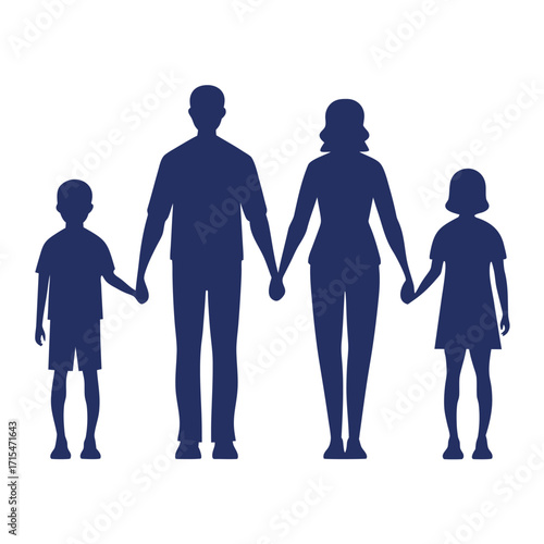 Silhouette of a Family Holding Hands A Symbol of Unity Love and Togetherness