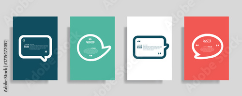 Stylish quote templates in vibrant colors for social media posts, presentations, or marketing campaigns to engage audiences