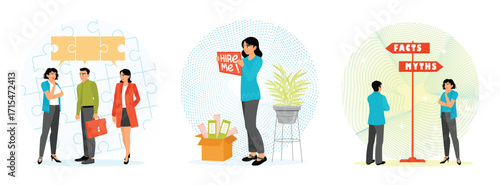 Conversation or communication for success. Hire me looking for job. Facts vs Myths.