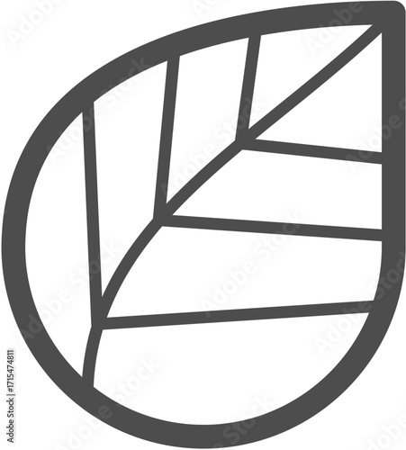 Simple Leaf Icon: A minimalist leaf icon. Representing the essence of nature's vitality and freshness, rendered in a clean, modern style.