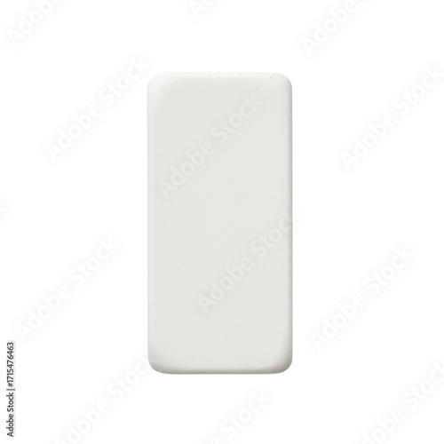 Blank white eraser on isolated background