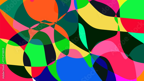 Abstract full color fluid on background.