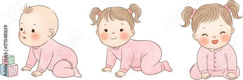 cute chubby pink baby girl collections