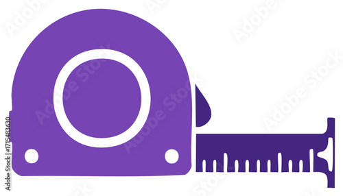 Purple Tape Measure Icon
