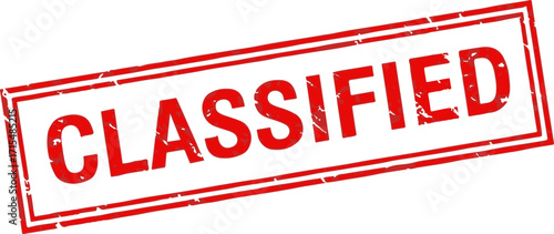 Red "CLASSIFIED" stamp on white background