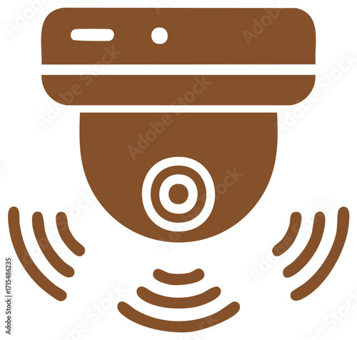 Wireless security camera detecting motion and sending signals with radar waves