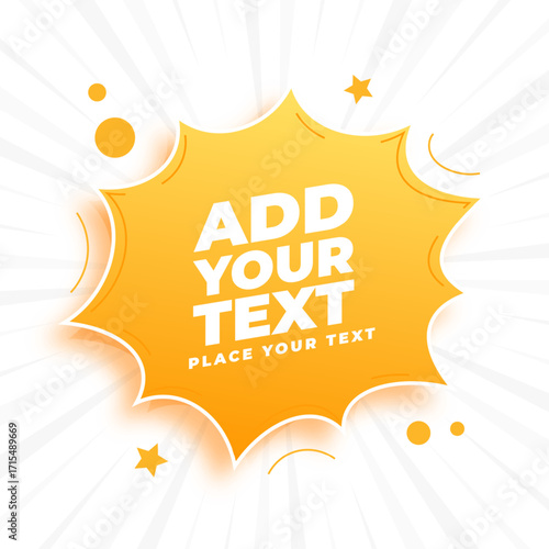 abstract comic expression frame with text space